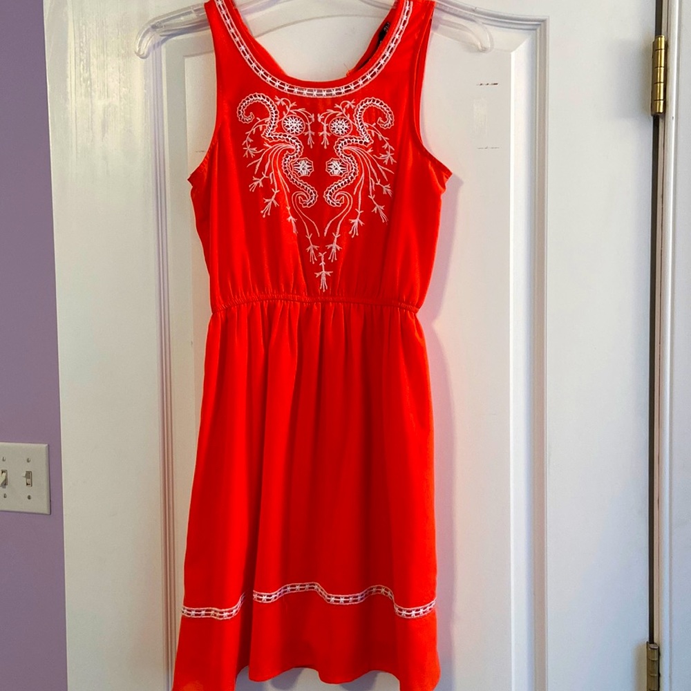 Coral/White Sundress